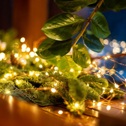 Fényfüzér micro LED 4,9 m melegfehér