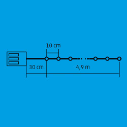 Fényfüzér micro LED 4,9 m melegfehér