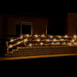 Fényfüzér sziporkázó LED 50 m melegfehér Karácsonyi dekoráció home by somogyi