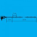 Fényfüzér LED 14 m melegfehér, színes