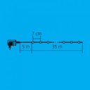 Izzósor LED 35 m színes