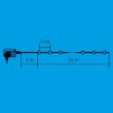 Fényfüzér LED 14 m melegfehér, színes