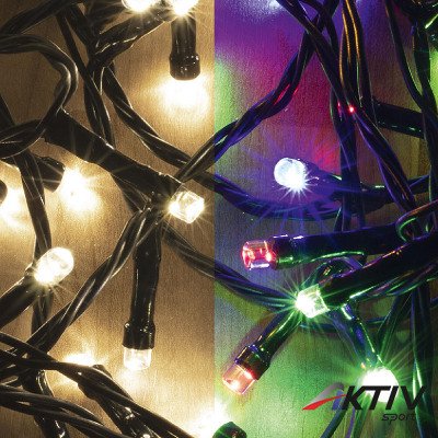 Fényfüzér LED 7 m melegfehér, színes