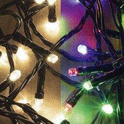 Fényfüzér LED 7 m melegfehér, színes Karácsonyi dekoráció home by somogyi