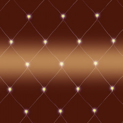 Fényháló LED 2x1,5 m melegfehér