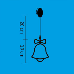 Ablakdísz harang LED 19 cm melegfehér