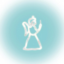 Ablakdísz angyal LED 19 cm melegfehér