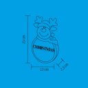 Ablak- ajtódísz rénszarvas fa LED 13x21x2,3 cm melegfehér