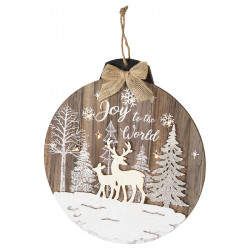 Ablak- ajtódísz fa LED 29x32x1,8 cm melegfehér Karácsonyi dekoráció home by somogyi