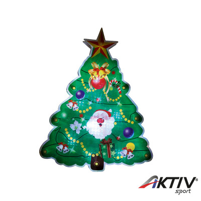 Ablakdísz karácsonyfa LED 20x16 cm hidegfehér