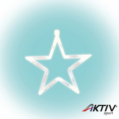 Ablakdísz csillag LED 19 cm melegfehér