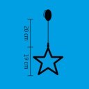 Ablakdísz csillag LED 19 cm melegfehér