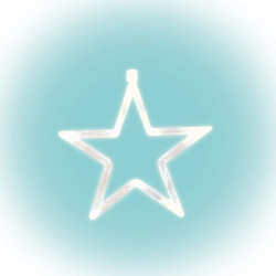 Ablakdísz csillag LED 19 cm melegfehér Karácsonyi dekoráció home by somogyi