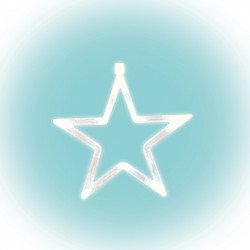 Ablakdísz csillag LED 19 cm melegfehér Karácsonyi dekoráció home by somogyi