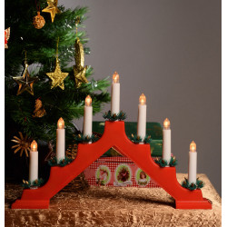 Gyertyapiramis 41x27 cm melegfehér Karácsonyi dekoráció home by somogyi