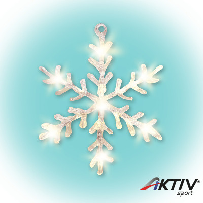 Ablakdísz hókristály LED 30x30 cm melegfehér