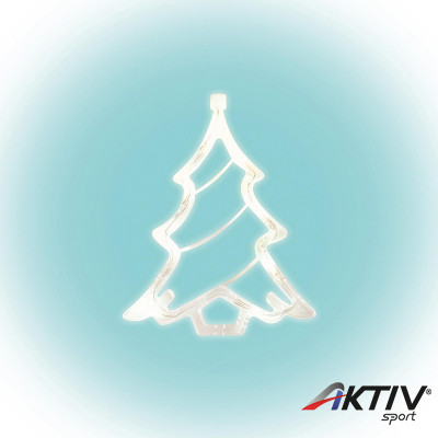 Ablakdísz fenyőfa LED 19 cm melegfehér