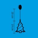 Ablakdísz fenyőfa LED 19 cm melegfehér