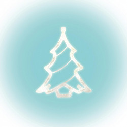 Ablakdísz fenyőfa LED 19 cm melegfehér Karácsonyi dekoráció home by somogyi