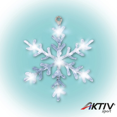 Ablakdísz hókristály LED 30x30 cm hidegfehér