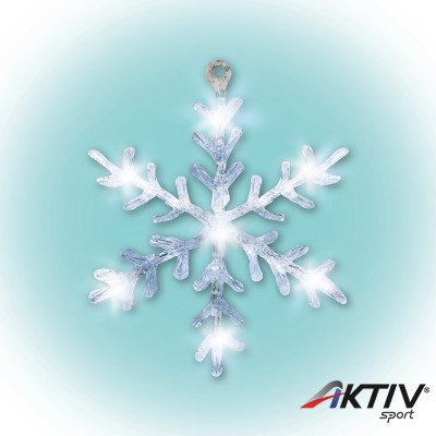 Ablakdísz hókristály LED 30x30 cm hidegfehér