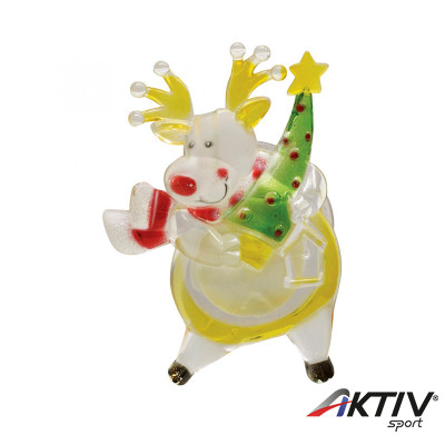 Ablakdísz rénszarvas LED 10x7 cm színváltós