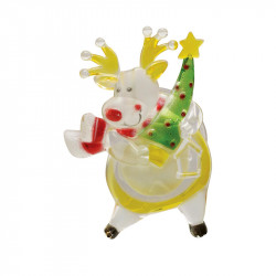 Ablakdísz rénszarvas LED 10x7 cm színváltós Karácsonyi dekoráció home by somogyi