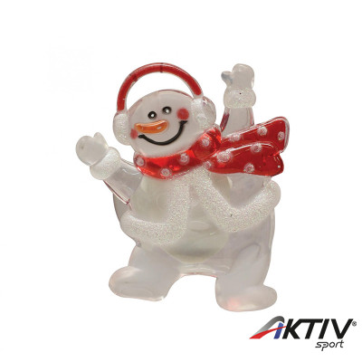 Ablakdísz hóember LED 10x7 cm színváltós