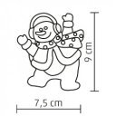 Ablakdísz hóember LED 10x7 cm színváltós