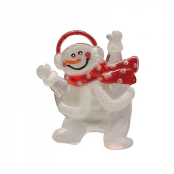 Ablakdísz hóember LED 10x7 cm színváltós Karácsonyi dekoráció home by somogyi