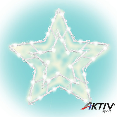 Ablakdísz csillag LED 33x33 cm melegfehér