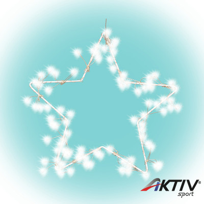 Ablakdísz csillag micro LED 30x30 cm melegfehér