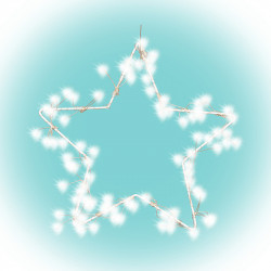 Ablakdísz csillag micro LED 30x30 cm melegfehér Karácsonyi dekoráció home by somogyi