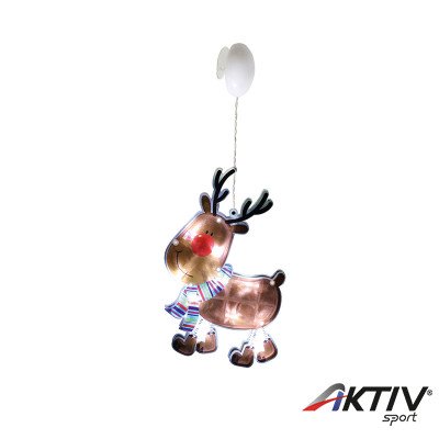 Ablakdísz rénszarvas LED 26x16 cm hidegfehér