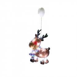 Ablakdísz rénszarvas LED 26x16 cm hidegfehér Karácsonyi dekoráció home by somogyi