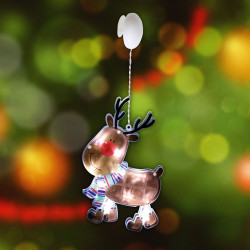 Ablakdísz rénszarvas LED 26x16 cm hidegfehér