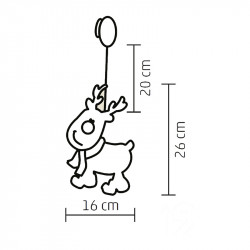 Ablakdísz rénszarvas LED 26x16 cm hidegfehér