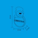 Ablak- ajtódísz fa hóember LED 13x21x2,3 cm melegfehér