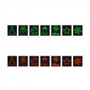 Lézerprojektor 8 motívummal piros-zöld