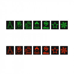 Lézerprojektor 8 motívummal piros-zöld