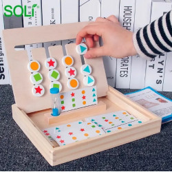 Montessori szín és forma egyező fejtörő
