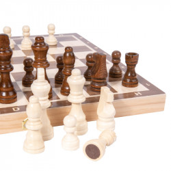Sakk készlet fa 28 cm
