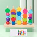 Montessori fűzős fa játék