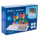 Montessori fűzős fa játék