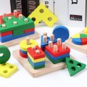 Montessori szín és formaválogató játék