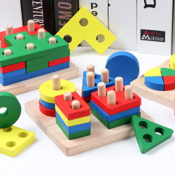 Montessori szín és formaválogató játék