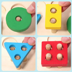 Montessori szín és formaválogató játék