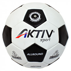 Futball labda Aktivsport ALLROUND fehér-fekete méret: 5 Sportszer Aktivsport