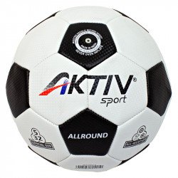 Futball labda Aktivsport ALLROUND fehér-fekete méret: 5 Sportszer Aktivsport