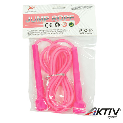 Ugrálókötél műanyag 2,55 m rózsaszín